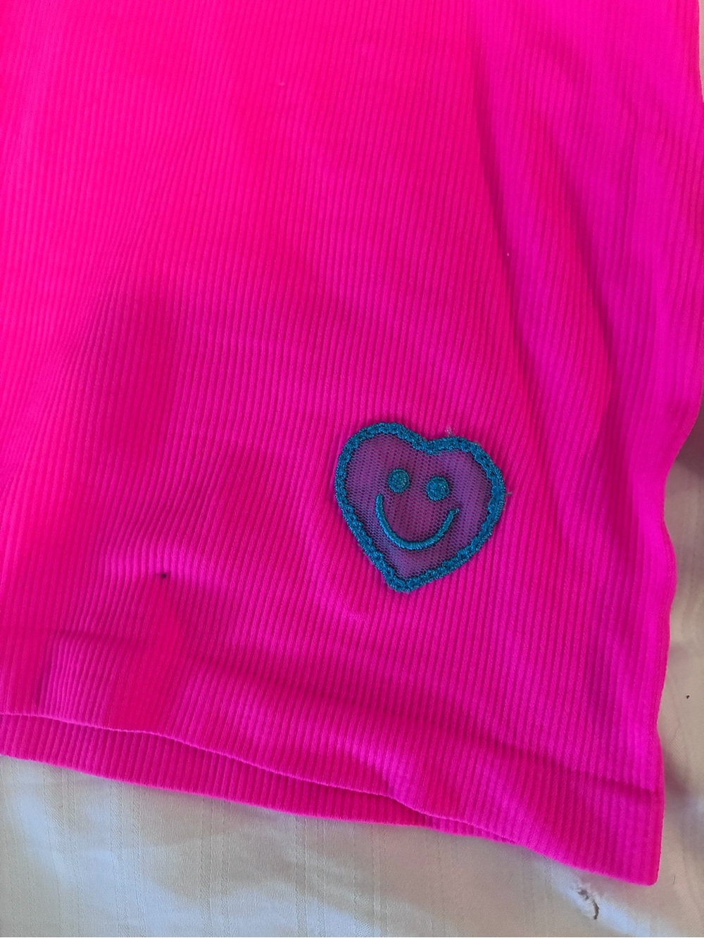 Little Miss Matched Pretty Pink Ribbed Racerback Tank Top - Picture 2 of 4